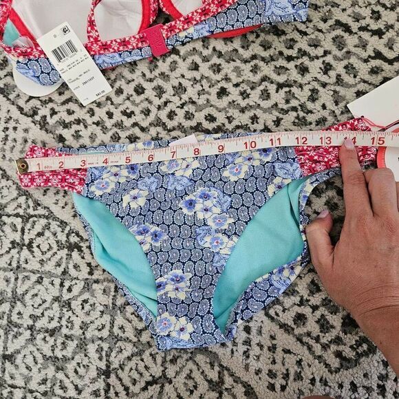 Profile Blush by Gottex Paisley Print Underwire Bikini Set Top Size Medium D Cup - Picture 7 of 7